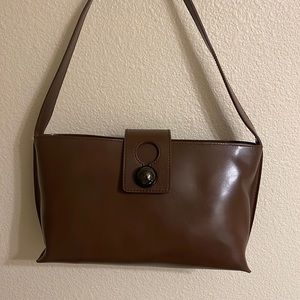 Furla made in Italy leather y2k button shoulder bag